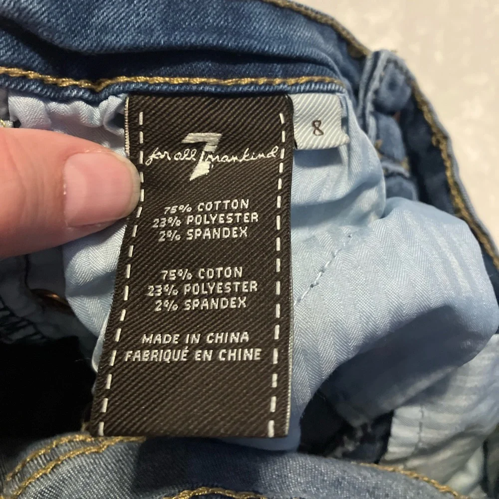 7 For All Mankind Kids Dark Blue Distressed Jeans